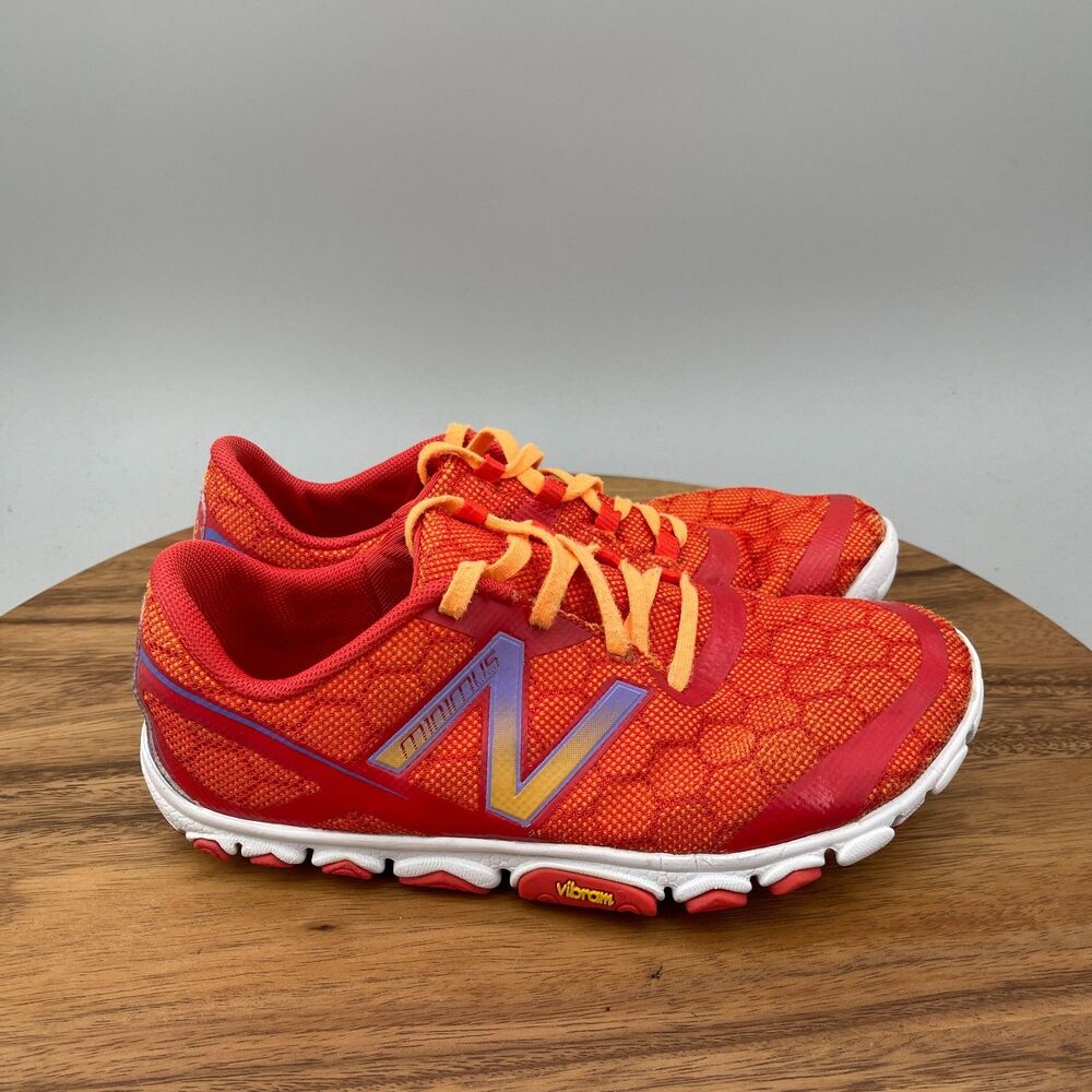 New Balance Minimus Shoes Womens Size 7.5 D Orange Running Minimalist Comfort